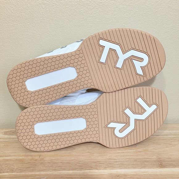 TYR L-1 Lifter Weightlifting Shoes White Grey Gum Men's Size 8.5 Women's 10 - Picture 6 of 7